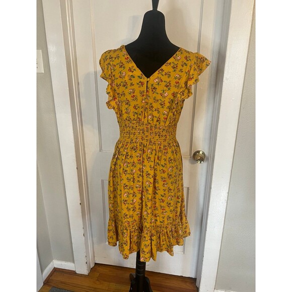 Matilda Jane Fantasy Fancy Yellow Floral Knee length Dress Size M - Picture 7 of 7
